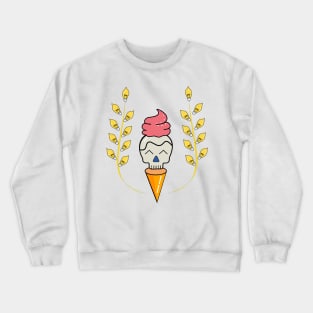 happy skull ice cream Crewneck Sweatshirt